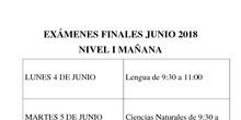 Exámenes Finales Junio 2017/18