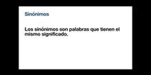 4º lengua Sinónimos y antónimos 