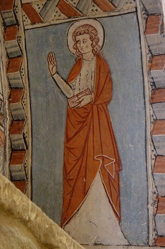 Figura de Santo. San Miguel de Foces, Huesca