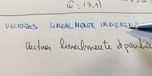 Vectores linealmente independientes