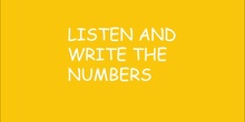 Number dictation up to 30