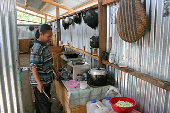 Cocinas, campo de refugiados de Melaboh, Sumatra, Indonesia