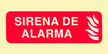Incendio: sirena de alarma