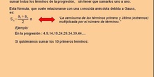 Progresión aritmética: 6.Fórmula de la suma