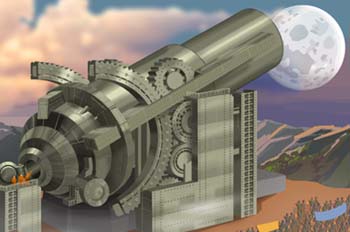 De la Tierra a la Luna: El cañón impulsor