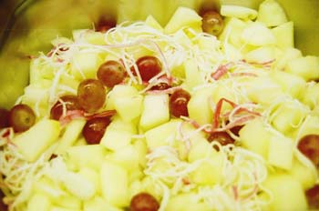 Ensalada de manzana y uvas