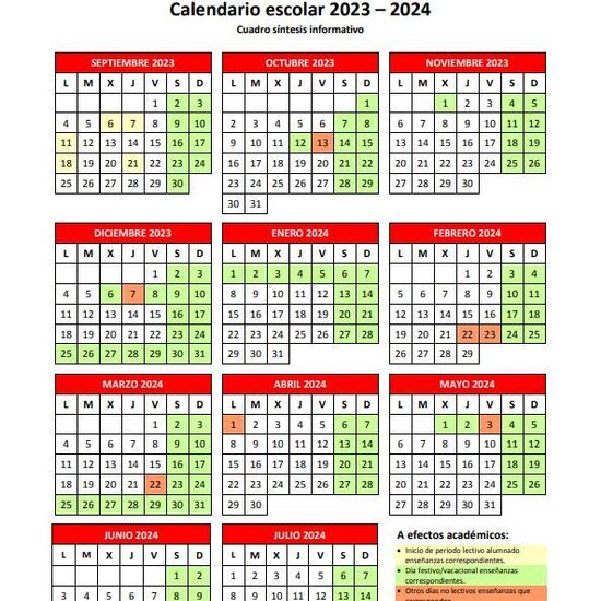 Calendario escolar 23-24
