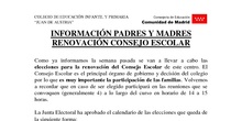 RENOVACIÓN CONSEJO ESCOLAR