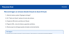 Cómo agregar a mi entrega un enlace a un archivo guardado en mi Cloud