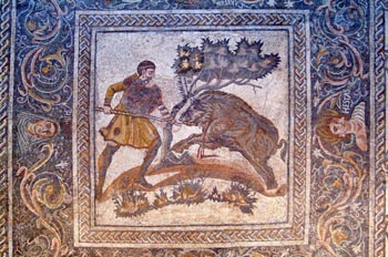 Mosaico en el Museo Romano de Mérida, Badajoz