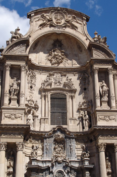 Detalle fachada principal, Catedral de Murcia