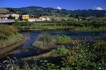 Canal superior en Puente Güetes en la ría de Villaviciosa, Princ