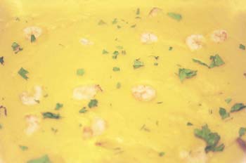 Crema con gambas