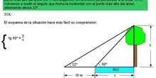 Trigonometría: 29.Problema del río y el árbol