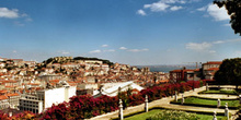 Lisboa vista desde el mirador de San Pedro de Alcántara, Portuga