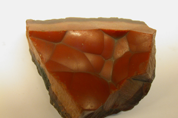 Cuarzo, var. microcristalina calcedonia carneola