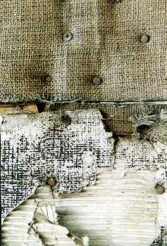 Cartón, tela de saco