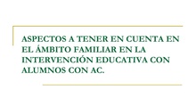 Estrategias para intervención con familias del alumnado con altas capacidades.