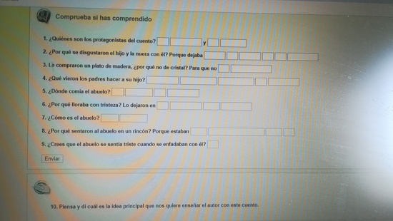 PREGUNTAS COMPRENSIÓN LECTORA 27 DE MARZO