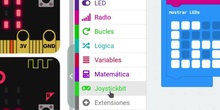 Usa la extensión Joystickbit para controlar tu placa microbit