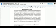 Ejemplo de cómo realizar un comentario de texto