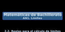 AN1. 2.2 Reglas para el cálculo de límites