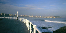 Vista general desde el paseo marítimo, Gijón, Principado de Astu