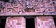 Detalle de la fachada del Palacio del Gobernador, Uxmal, México
