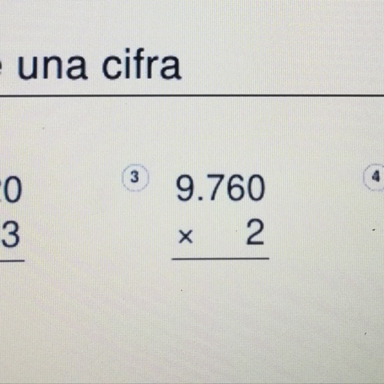 MULTIPLICACIONES POR UNA CIFRAS 20 DE ABRIL