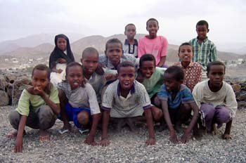 Grupo de niños, Rep. de Djibouti, áfrica