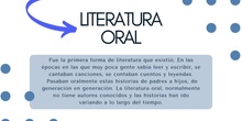 Literatura oral y escrita