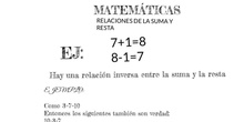 PRIMARIA 6º - RELACIÓN ENTRE LA SUMA Y LA RESTA - MATEMÁTICAS - FORMACIÓN