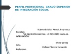 Perfil integradores sociales en salud mental 