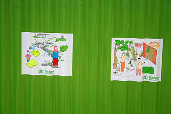 Letrinas nuevas, Campamento de pescado, Alunaga, Sumatra, Indone