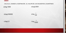   4º ESO ACADÉMICAS. LOGARITMOS. EJERCICIOS 1 AL 5