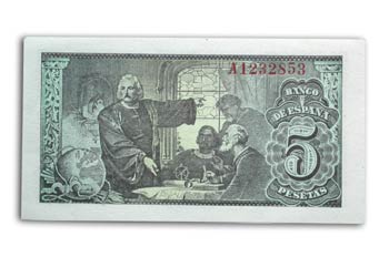 Pesetas, Isabel la Católica , reverso