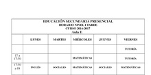 Horario Secundaria Presencial