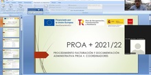Reunión informativa facturación y documentación coordinadores PROA + 03 de mayo de 2022