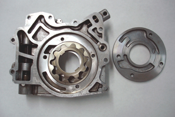 Bomba de aceite de engranajes internos. Vista interior