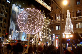 La plaza de Callao en Navidad, Madrid