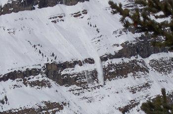 Alúd de nieve, Parque Nacional Banff
