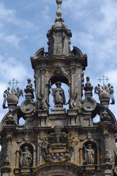 Detalle de la Fachada del Obradoiro, Catedral de Santiago de Com