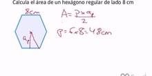 Cálculo del área de un hexágono regular conocido el lado