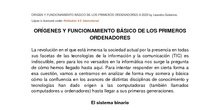 ORÍGENES Y FUNCIONAMIENTO BÁSICO DE LOS PRIMEROS ORDENADORES