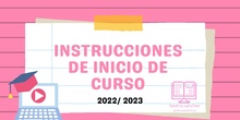 Instrucciones inicio curso 22-23