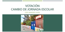 CAMBIO DE JORNADA ESCOLAR del CEIP Amadeo Vives. Enero 2022