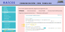 RAÍCES - Comunicación con familias