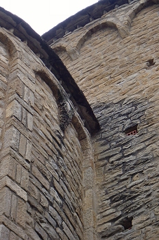 Detalle del ábside. Iglesia de Roda de Isábena, Huesca