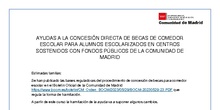 Información familias beca comedor