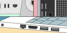 Buttons and Ports on a Computer